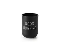 Bathroom Tumblers Cups, Unbreakable Reusable Toothbrush Holders Portable Washing Cup Plastic Drinking Cups for Water,Coffee,Milk,Juice,Tea(Black)