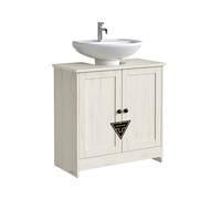 Bathroom under sink cabinet with adjustable storage shelf