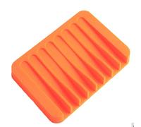 Bathroom Utensils Soap Plate Silicone Soap Dish Storage Box Orange Portable and Useful Clever
