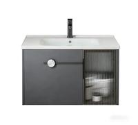 Bathroom Vanity Cabinet with Sink Combo, Wall Mounted Floating Design, Soft-Close System, Ceramic Vessel Sink, Space-Saving Solution