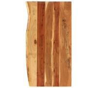 Bathroom Vanity Top Natural Acacia Solid Wood 100x52x3.8cm Live Edge Moistproof