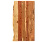 Bathroom Vanity Top Natural Acacia Wood 100x52cm 25mm Live Edge Lacquered Sealed