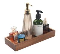 Bathroom Vanity Tray, Bathroom Tray for Counter, Acacia Wood Toilet Tank Tray for Organizing and Home Decor (30 x 11.5 x 4 cm)