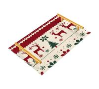 Bathroom Vanity Tray Christmas Tree Elk Ethnic Acrylic Decorative Tray for Countertop Organizer Perfume Makeup Dresser