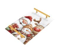 Bathroom Vanity Tray Cute Santa Claus Snowman Reindeer Elk Acrylic Decorative Tray for Countertop Organizer Perfume Makeup Dresser