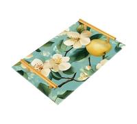 Bathroom Vanity Tray Lemon Tree Yellow Limon Flower Acrylic Decorative Tray for Countertop Organizer Perfume Makeup Dresser