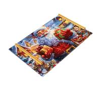 Bathroom Vanity Tray Santa Claus Elk Gifts Snowflkes Acrylic Decorative Tray for Countertop Organizer Perfume Makeup Dresser