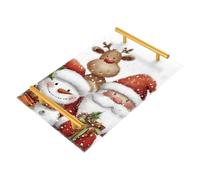 Bathroom Vanity Tray Santa Claus Reindeer Elk Snowman Acrylic Decorative Tray for Countertop Organizer Perfume Makeup Dresser