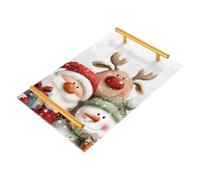 Bathroom Vanity Tray Santa Claus Snowman Reindeer Elk Acrylic Decorative Tray for Countertop Organizer Perfume Makeup Dresser