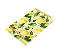Bathroom Vanity Tray Yellow Lemon Green Limon Leaves Acrylic Decorative Tray for Countertop Organizer Perfume Makeup Dresser