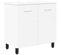 Bathroom Vanity Unit with Shelf with Storage Engineered Wood Cabinet vidaXL