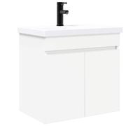 Bathroom Vanity Unit with Tap Engineered Wood and Ceramic Modern Sink vidaXL