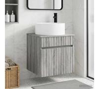 vidaXL Wall-mounted Sink Vanity Grey Sonoma 49 x 44.5 x 65.5 cm