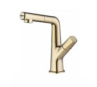 Bathroom Vessel Faucet with Pop Up Drain, Washroom Vessel Faucets with Pull Out Sprayer, Liftable Single Handle One Hole Lavatory Sink Bowl Mixer Tap, Hot and Cold Double Water Taps