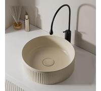 Bathroom Vessel Sink Above Counter Sink Household Small Ceramic Wash Basin Easy to Install Art Basin for Apartment Home Balcony Hotels Cloakroom(36x36x11.5cm)