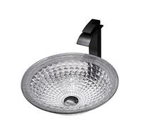 Bathroom Vessel Sink Combo with Waterfall Faucet Set for Counter Top Installation