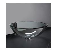Bathroom Vessel Sink Set with Tempered Glass Bowl Basin