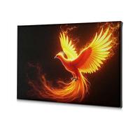 Bathroom Wall Art A Fiery Phoenix With Outstretched Wings. Canvas Decorative Picture The Chosen Shabby Chic Decor(30x40cm)