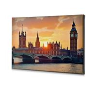 Bathroom Wall Art London Skyline With Big Ben And Westminster Bridge. Canvas Decorative Picture Christian Easter Decor Decoraciones Para Cuartos(30x40cm)
