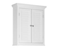 Bathroom Wall Cabinet 2 Doors White ELG-583 by Teamson Home