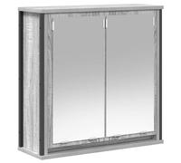 Vidaxl Bathroom Wall Cabinet With Mirror Grey Sonoma 60X21X60 Cm