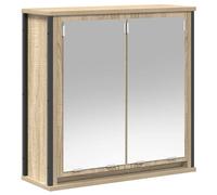 vidaXL Bathroom Wall Cabinet with Mirror Sonoma Oak 60x21x60 cm