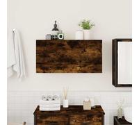 (smoked oak, 80 x 25 x 40 cm) vidaXL Bathroom Wall Cabinet Hanging Wall Storage Cupboard Engineered Wood