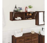 Vidaxl Bathroom Wall Cabinet Black 100X25X30 Cm Engineered Wood