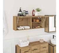 Bathroom Wall Cabinet Hanging Wall Storage Cupboard Engineered Wood vidaXL