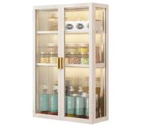 Bathroom Wall Cabinet - Over the Toilet Storage Solution with Glass Door for Bathroom, Living Room, and Kitchen