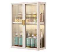 Bathroom Wall Cabinet - Over the Toilet Storage Solution with Glass Door for Bathroom, Living Room, and Kitchen