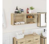 vidaXL Bathroom Wall Cabinet Sonoma Oak 100x25x40 cm Engineered Wood