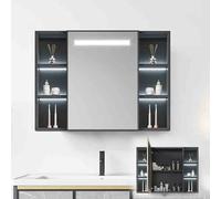 Bathroom Wall Cabinets,Bathroom Mirrors For Over Sink With Storage, Mirrored Large Bathroom Wall Cabinet, Storage Organizer Kitchen Cupboard With Mirror, Wall Mounted Vanity Mirror Medicine,85X10X65C