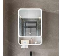 Bathroom Wall Cabinets,Medicine Cabinets For Bathroom, Bathroom Mirrors For Over Sink With Storage, Bathroom Vanity Cabinet With Buffering Hinges, Wall Mirror Cabinets For Bathroom, Living R,White-40