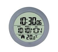 Bathroom Wall Clock - Waterproof, Suction Cup, Digital Temperature Date, Battery Operated Timer | Shower Accessories For Kitchen Spa Pool, Office Dorm Room, Makeup Vanity Mirror & Home Toilet