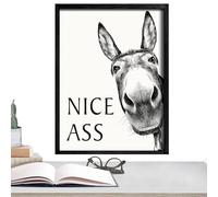 Bathroom Wall Decor Funny | Canvas Animal Nice Ass Poster | Animal Bathroom Wall Art Poster - for Home Toilet Living Room Bedroom Hallway Farmhouse Hotel Restaurant Gallery Housewarming