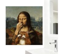 Bathroom Wall Decoration Poster, Waterproof Poster with Cat, Retro Style and Nose Keeping Humour, Bathroom Wall Decoration - For Home, Restaurant, Hotel, Garden, Indoor and Holiday Pa