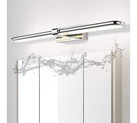 Bathroom Wall Lights 20W Modern LED Bathroom Mirror Light Stainless Steel Make Up Mirror Lights Waterproof Bath Over Mirror Lamp Picture Painting Light Neutral White 4000k 20W/50CM Interesting