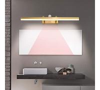 Bathroom Wall Lights Brass with Motion Sensor IP44 Neutral White 4000k 800LM 230V Bathroom Mirror Lights For Dressing Table Easy Installation Led Mirror Wall Lamp for Indoor 20W/98 Interesting