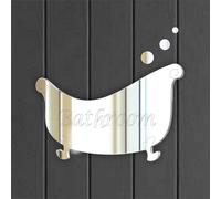 Bathroom Wall Mounted Acrylic Mirror Plaque: Frameless, Easy to Stick, Strong, Lightweight