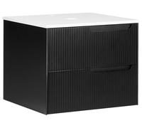 Bathroom Wall Mounted Cabinet 60 x 52 cm Black QUINTELA