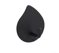 Bathroom wall mounted coat hook featuring water drop design, 304 stainless steel, punch fixing method for use on various smooth wall surfaces (B)