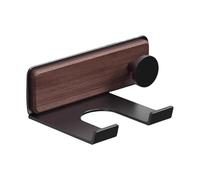 Bathroom Wall Mounted Hair Dryer Holder Hair Care and Styling Tools Organizer No Hole Hair Dryer Durable No Perforated Wooden Hair Dryer