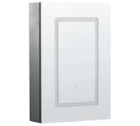 Bathroom Wall Mounted Mirror Cabinet LED CONDOR 40 cm 60 cm Black