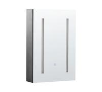 Bathroom Wall Mounted Mirror Cabinet LED CAMERON 40 cm 60 cm Black