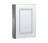 Bathroom Wall Mounted Mirror Cabinet LED MALASPINA 40 cm 60 cm Black