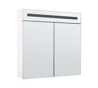 Bathroom Wall Mounted Mirror Cabinet with LED White 60 x 60 cm JARAMILLO