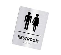 Bathroom Wall Sticker Woman Man Toilet Sign WCs Home Hotel Washroom Door Signs Art Decals For Restrooms Restaurant Unisex Bathroom Door Sign
