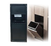 Bathroom Wall with 3 Shelves Hidden Trash Bin Built-In Toilet Paper Holder Removable Waste Can for Space-Saving Storage and Tidy Bathroom Decor