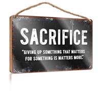 Bathroom Wall Wood Sign Giving Up Something That Matters For Something Else Matters More. Box Signs Bathroom Funny Decor(15X28CM)